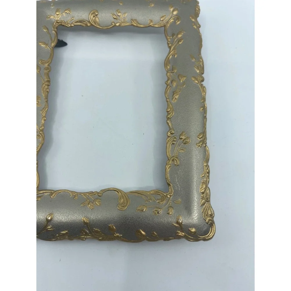 Ornate Scroll Vine Photo Frame‎ Silvertone Metallic 3